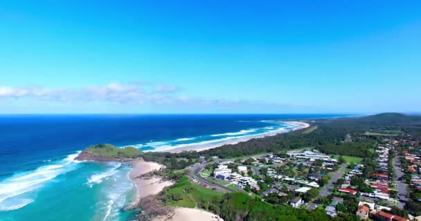 Nyári Hűvös Óceán Légi Kilátás Ausztrália — Stock videók