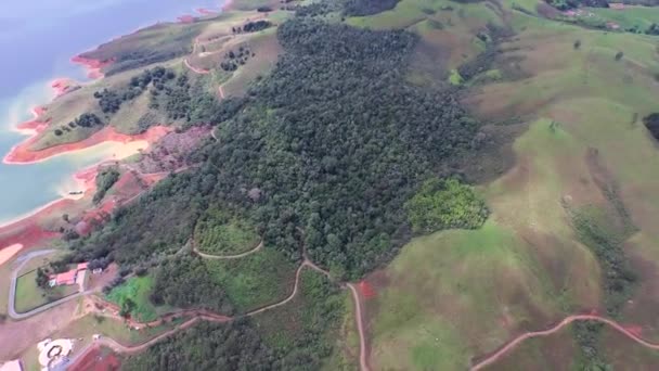 Vista Aérea Superior Paisaje Colombiano Naturaleza Salvaje Sudamérica Desde Arriba — Vídeo de stock