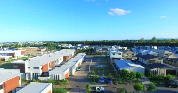 Vista Aérea Para Novo Bairro Australiano Com Belas Casas Estilo — Vídeo de Stock