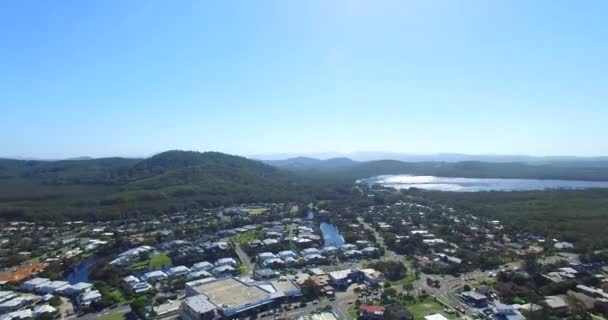 Hope Island Australië Panoramisch Uitzicht Vanuit Lucht Australische Natuur Landschap — Stockvideo