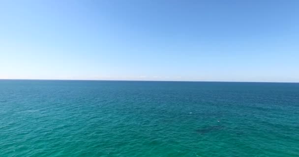 海滩上的空中风景 顶级无人机视频 飞过大海 澳大利亚奥森海滩 天空景观 夏天的时候海洋假日 — 图库视频影像