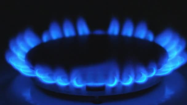 Plynový sporák, vypalování — Stock video