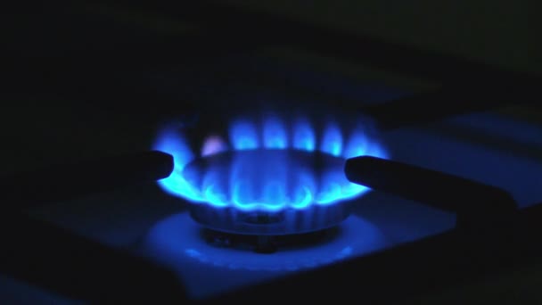 Estufa de gas Quema — Vídeos de Stock