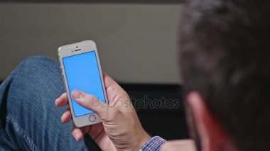 mavi ekran ile Smartphone