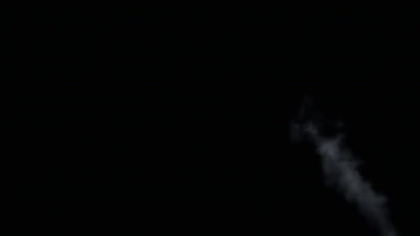 Feuer Rauch von unten nach oben schwarzen Hintergrund — Stockvideo