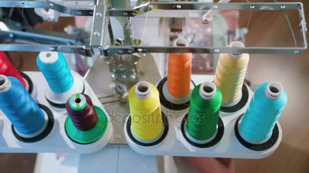 Skein Thread Stand for Embroidery Machines — Stock Video