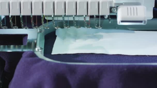 刺繍機械作業 — ストック動画