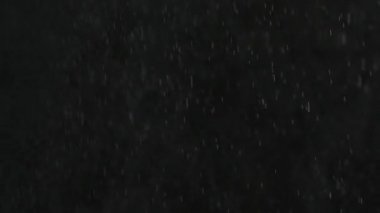 Düşen yağmur veya kar siyah bir arka plan.