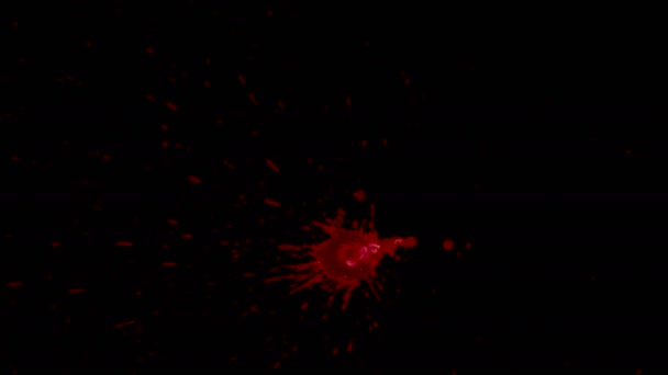 Splattered Blood Element — Stock Video