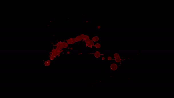 飛び散った血液成分 — ストック動画