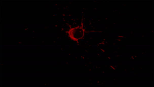Elemento de Sangue Espalhado — Vídeo de Stock