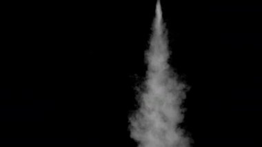 Siyah arka plan üzerine beyaz su buharı