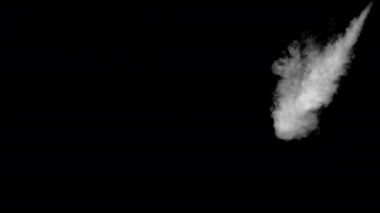 Siyah arka plan üzerine beyaz su buharı