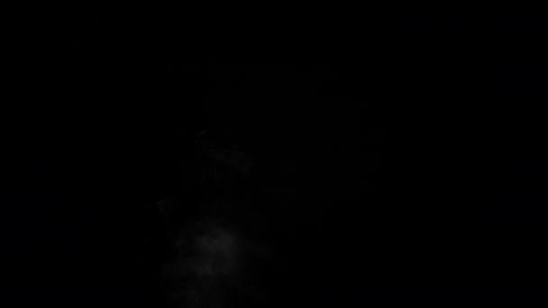 Φούσκα του υδρατμού λευκό σε μαύρο φόντο — Αρχείο Βίντεο
