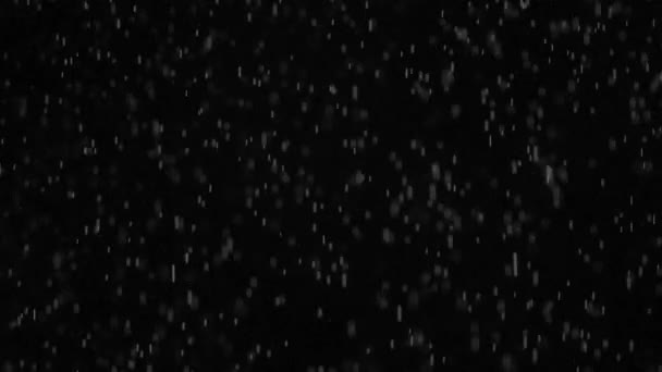 Minuscules particules de vapeur d'eau sur fond noir — Video