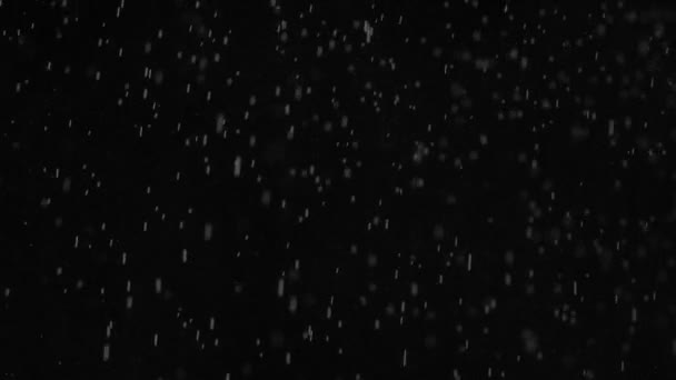 Kleine deeltjes van waterdamp op zwarte achtergrond — Stockvideo