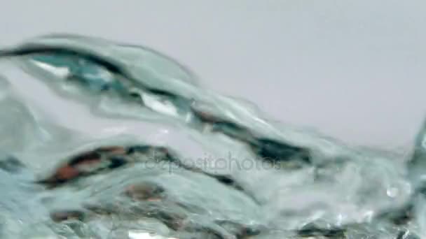 Water Pouring Macro Footage — Stock Video