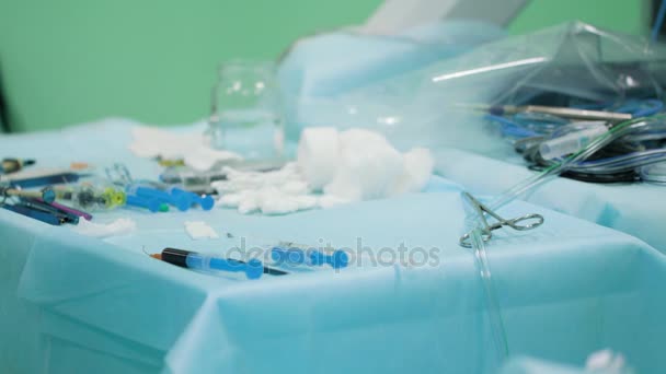 Инструменты офтальмологической хирургии — стоковое видео