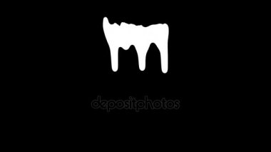 Siyah ekran arka plan üzerinde beyaz mürekkep damlama