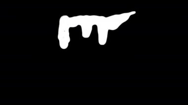 Siyah ekran arka plan üzerinde beyaz mürekkep damlama