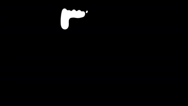 Atrament biały kapiącą na tle czarnego ekranu — Wideo stockowe