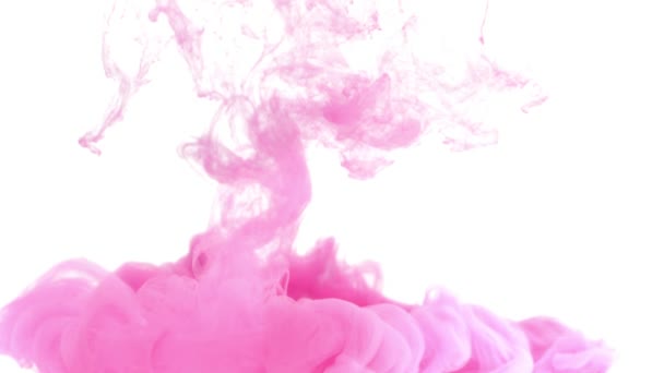 粉红色的墨水在水中 — 图库视频影像