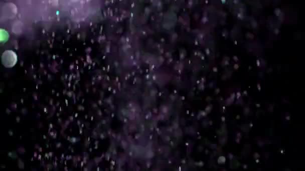 Realistyczne Glitter wybuchające na czarnym tle. — Wideo stockowe