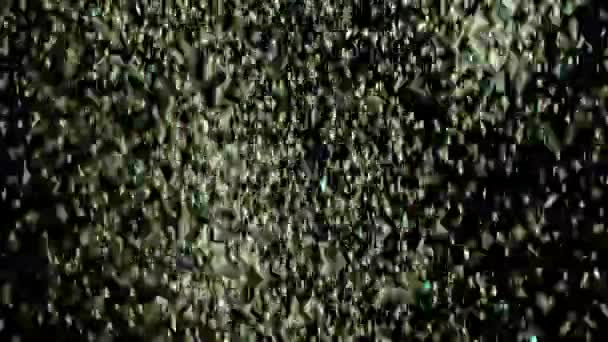 Ρεαλιστική Glitter έκρηξη σε μαύρο φόντο. — Αρχείο Βίντεο