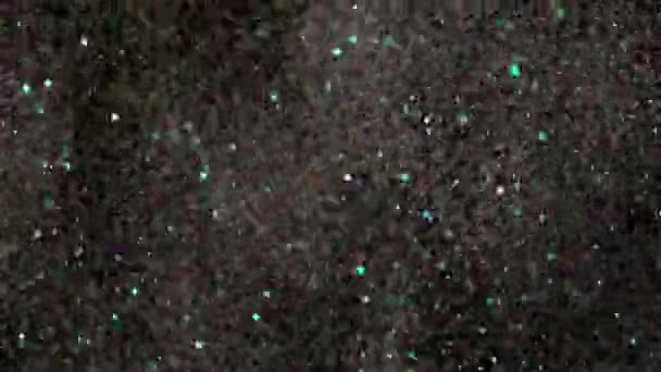 Realista Glitter Explodindo em fundo preto . — Vídeo de Stock