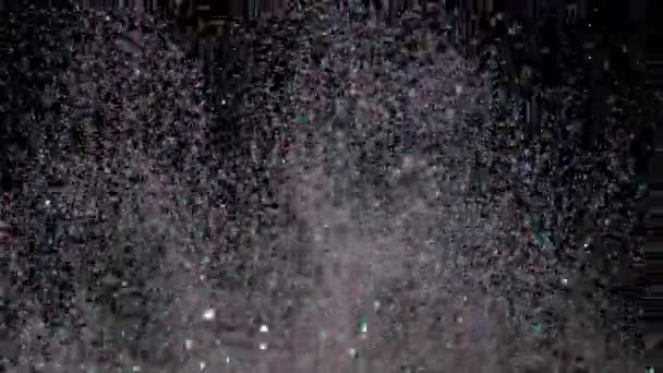 Realista Glitter Explodindo em fundo preto . — Vídeo de Stock