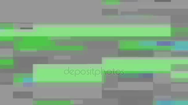 Glitch Tv-skärmen. Desaturated grön bakgrund — Stockvideo