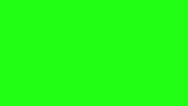 Schermo TV difettoso. Sfondo verde — Video Stock