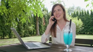 Business Lady Talking on the Phone