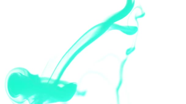 绿松石墨水在水中 — 图库视频影像