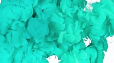 Sarı ve turkuaz mürekkep su