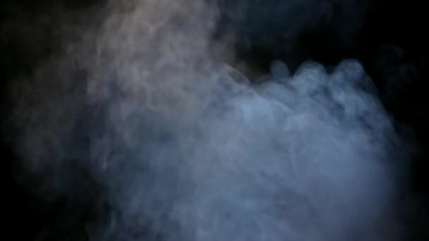 White Water Vapour on a Black Background. — Stock Video
