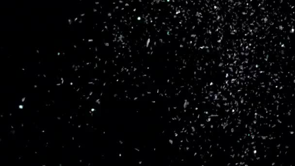 Realistisk glitter eksploderer på sort baggrund . – Stock-video
