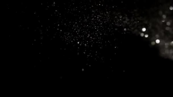 Realista Glitter Explodindo em fundo preto . — Vídeo de Stock