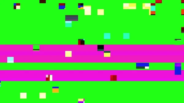 Glitch TV Screen. Fundo verde — Fotografia de Stock