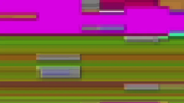 Pantalla de TV Glitch. Rayas de colores sobre un fondo púrpura — Foto de Stock