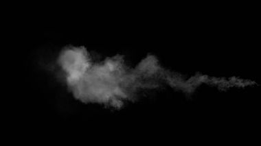 Siyah arka plan üzerine beyaz su buharı