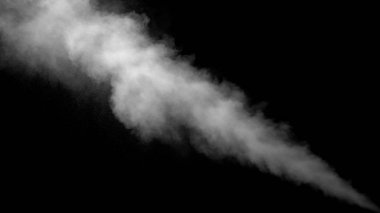 White Water Vapour on Black Background clipart