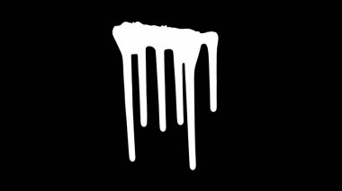 Siyah ekran arka plan üzerinde beyaz mürekkep damlama