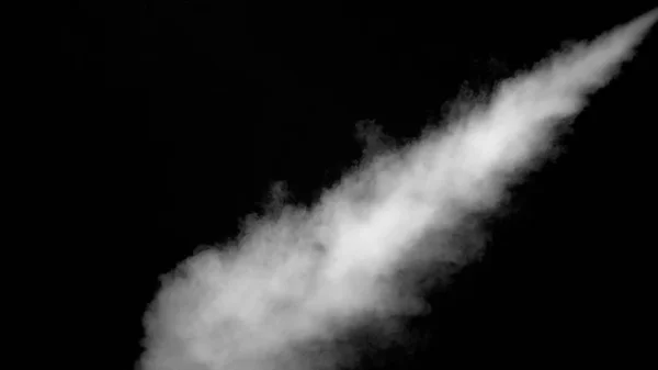 Vapor de água branca em fundo preto — Fotografia de Stock