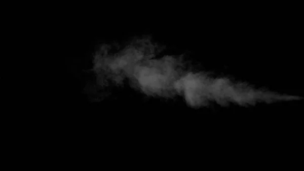 White Water Vapour on Black Background — Stock Photo, Image