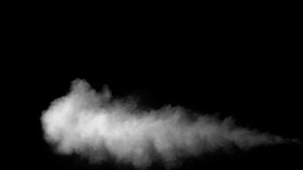 Vapor de agua blanca sobre fondo negro — Foto de Stock