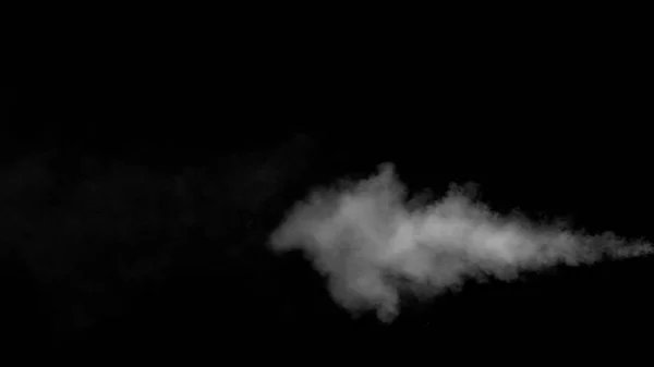 Pary wodnej biały na czarnym tle — Zdjęcie stockowe