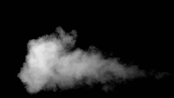 Vapor de agua blanca sobre fondo negro — Foto de Stock