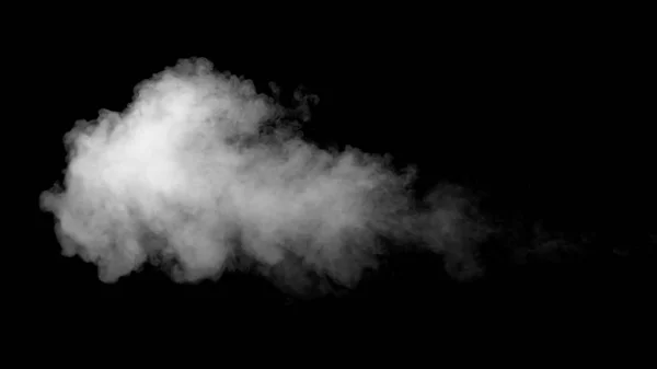 White Water Vapour on Black Background — Stock Photo, Image