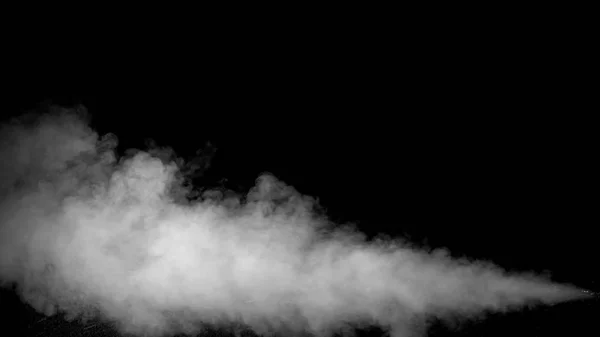 White Water Vapour on Black Background — Stock Photo, Image